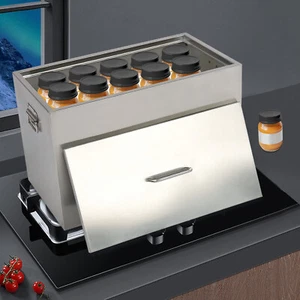 Recipiente de baño de agua hirviendo estufa de acero inoxidable tapa olla estante de enlatado 50L - Imagen 1 de 11