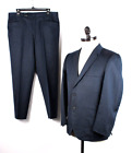 Vintage 60s EDW Hawk Imperial Suit 2 Piece Blue Pin Stripe Men's Size 40-42
