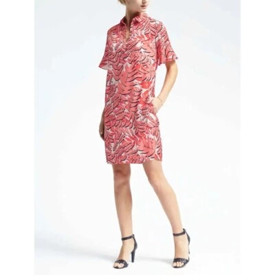 Banana Republic Polo Shirt Dress Sz XS Tropical Resort Wear Vacation Travel - Image 1 of 4
