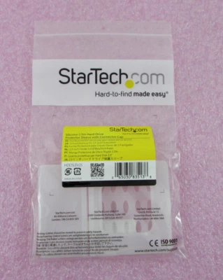 Startech 2.5in Hard Drive Protector Sleeve With Connector Cap - Silicone - White - Image 1 of 4