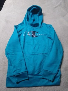 Champion Girls Heavyweight Hoodie Size 7/8 Teal - Picture 1 of 5