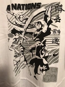 AVATAR: THE LAST AIRBENDER 4 NATIONS BLACK & WHITE T-SHIRT 3XL NEW /w Tags - Picture 1 of 5