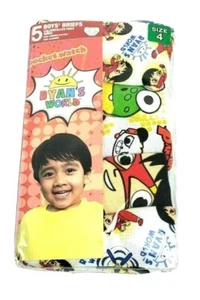 Handcraft Ryan's World Boxer Briefs 5-Pack Size 4 - Picture 1 of 2