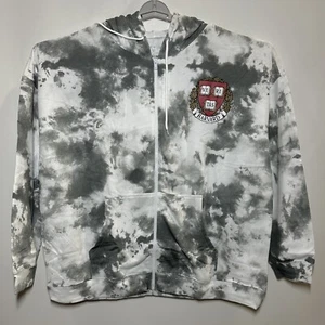 Women's Plus Size Harvard Athletic Zip-Up Hooded Graphic Sweatshirt - Gray 3X - Picture 1 of 3