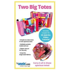 Two Big Totes Pattern by Annie - Picture 1 of 4