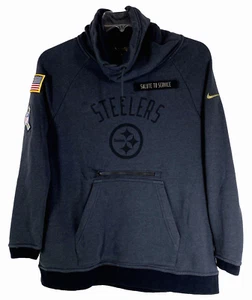 Pittsburgh Steelers Nike Salute To Service Sudadera Gris Capucha Cuello Hombres M - Imagen 1 de 10