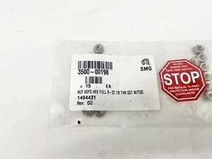 amat 3500-00198 nut keps hex full 8-32 1/8 thk sst w/too - Picture 1 of 3
