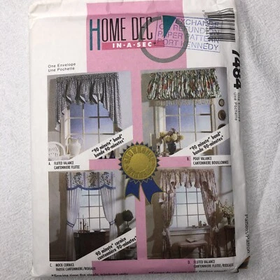 Ruffle Curtains Sewing Pattern McCalls 7484 UNCUT 90s Cottagecore Granny Core - Image 1 of 4