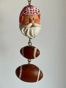 Vintage Santa Claus Football Christmas Ornament - Picture 1 of 4