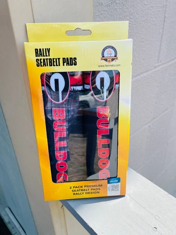 SEC-University Of Georgia Logo Tailgate Seat Belt Pad Set-Go Bull Dawgs! Cover