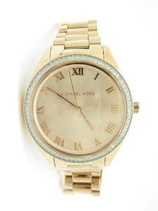 Nuevo Kors Micheal MK3245 Blanco Sworovski Cristal Bisel Reloj Oro Rosa Regalo - Picture 1 of 1