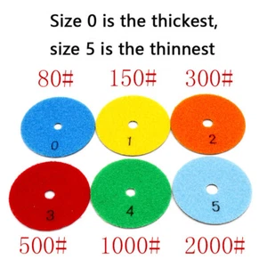 Dry Diamond Polishing Pads Grinder 3" 4" Disc Buffing Discs Granite Marble Stone - Picture 1 of 11