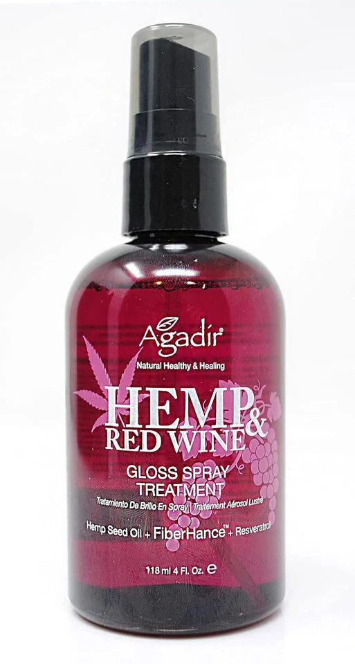 Agadir Hemp & Red Wine Gloss Spray Treatment 118ml/4oz - Image 1 of 4