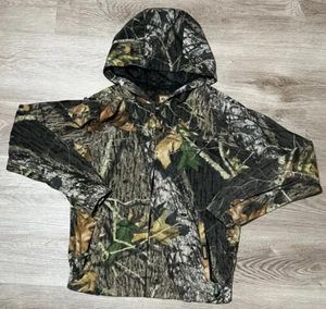 Remington Deer Boar Hunting Camo Full Zip Hoodie Jacket Youth 20/22 Green Brown - Picture 1 of 9