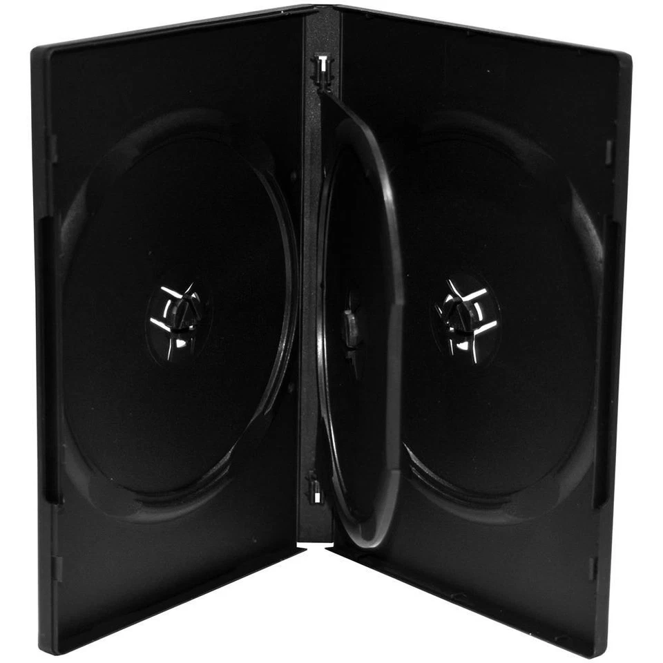 10 Custodie MediaRange DVD Box 3 Posti + 1 Inserto 14mm per CD/DVD Nero BOX15 - Immagine 1 di 1