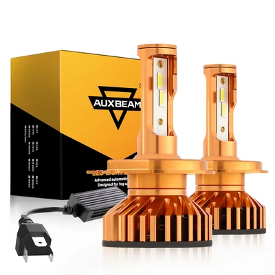 52W Bright AUXBEAM Led Headlights H4 9003 6500K FOR Honda CR-V 1997-2004 2007-14 - Image 1 of 4