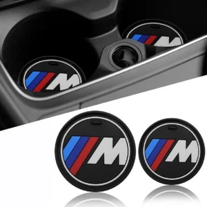 2x BMW SIlcone Car Anti Slip Cup Holder Mats Coasters 1 2 3 4 5 X Series F20 F30 - Picture 1 of 4