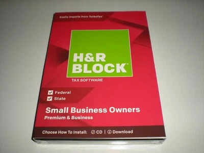 H&R Block 2018 Premium & Business Schedule C & Corporations.  Imports Turbotax  - Image 1 of 4