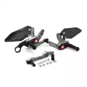 Carbon Fiber Adjustable Foot Pegs Rearset Footrest Fit For BMW S1000RR S1000R - Picture 1 of 13