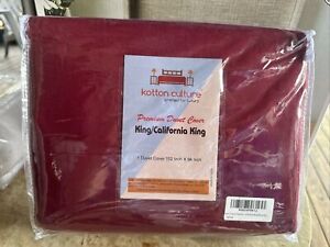 Kotton Culture King Egyptian Cotton Duvet Cover 1000 Td Red Signature Collection