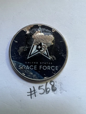 United States SPACE FORCE (USSF) Official Logo JFK Kennedy Half Dollar #568 Cover