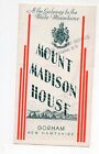 Vintage Brochure Mount Madison House Hotel, Gorham, White Mountains, NH