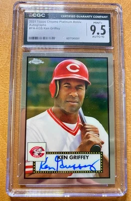 2021 Topps Chrome Platinum Anniversary  Autographs #PA-KGS Ken Griffey Mint+ 9.5 - Image 1 of 2