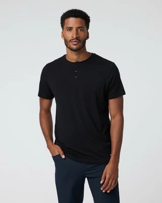 Vuori Manga Corta Tuvalu Henley Hombre’s 2XL Confort Atletismo Minimalista Negro Foto 1 de 4