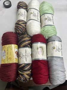 Yarn Bee Soft Secret Yarn Various Colors New! LOT OF 7. (Y-18) - Picture 1 of 6