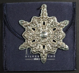 Handtuch Sterling Silber 1998 Altmeister Schneeflocke Ornament Urlaub Sammlerstück - Bild 1 von 2