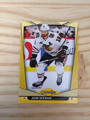 2024-25 O-Pee-Chee Yellow #76 Jason Dickinson - Chicago Blackhawks - Image 1 of 2