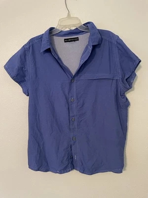 Exofficio Shirt Men Large Blue Insect Shield Short Sleeve Vented Outdoor Fishing - Image 1 of 4