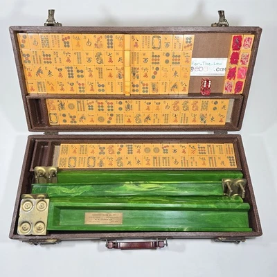 Vintage M S COWEN & CO. MahJong set Bakelite Tiles (152) & Racks (4) NITRO GAMES - Image 1 of 4