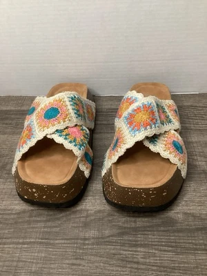 Sandalias Forever Crochet Sunset Lane Estilo Boho Talla 6.5 Foto 1 de 4