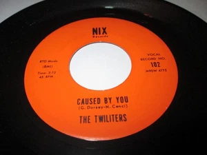THE TWILITERS CAUSED BY YOU 45 7" EX- US NIX VINYL LISTEN REPRO DOO WOP - Bild 1 von 2