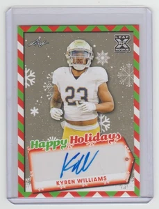 KYREN WILLIAMS Notre Dame 2022 Leaf Happy Holidays Autograph #HH-KW1 SP RC AUTO - Picture 1 of 2