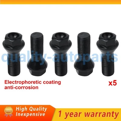 Set of 5pcs Wheel Lug Bolts for BMW 118i 235i 330e 340i 435i 530i Mini Cooper S - Image 1 of 4