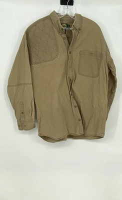 Cabela's Mens Tan Cotton Outdoor Gear Long Sleeve Button-Up Shirt Size XL - Image 1 of 4