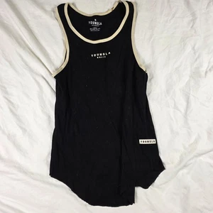 YoungLA Rocket Rib Tank Mens Large Black Sleeveless Shirt Gym Wear Training - Picture 1 of 9