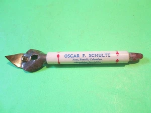 VTG OSCAR F SCHULTE WILKINSON AKERS INC BEER CAN BOTTLE OPENER GERALD MISSOURI - Picture 1 of 2