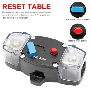 Waterproof Circuit Circuit Dual Battery Manual Reset Breaker IP67 12V-48V Fuse - Picture 1 of 33