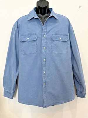 LL Bean Shirt Mens XL Traditional Fit Denim 100% CottonLong Sleeve Blue - Image 1 of 4