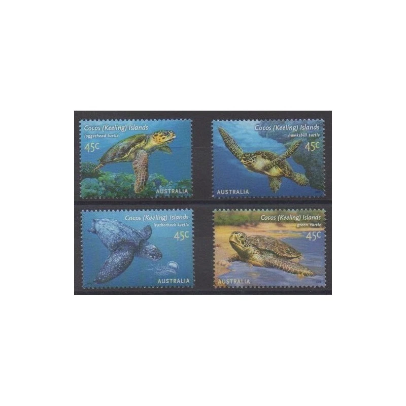 Cocos (Iles) - 2002 - No 389/392 - Tortues - Photo 1/1