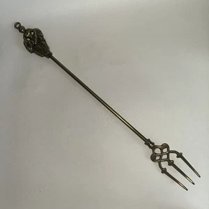Brass Rob Roy Scottish Toasting Fork Ornate Handle,Fireplace Tool 17.5” vintage - Picture 1 of 6