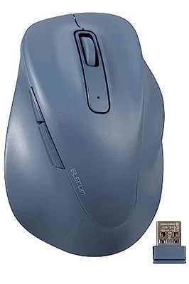 ELECOM EX-G 2.4GHz Silent Wireless Mouse, M-XGM30DBSKBU, Blue - Image 1 of 4