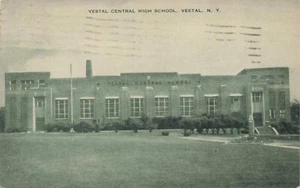Postcard Vestal Central High School Vestal New York NY 1957 - Picture 1 of 2