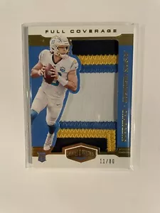 Panini Plates & Patches Gold Jumbo Rookie Patch 2020 #FC-3 Justin Herbert/80 radiocontrol - Imagen 1 de 2