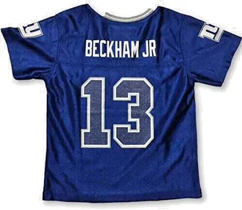 Camiseta de fútbol americano Odell Beckham Jr #13 New York Giants para niñas pequeñas con cuello en V Foto 1 de 2
