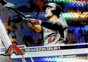 2017 TOPPS CHROME PRISM REFRACTOR #38 Brandon Drury DIAMONDBACKS - Picture 1 of 2