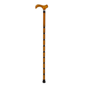 Wooden Fashion Cane Walking Stick - 36 inch Bamboo Style Cane with Derby Handle